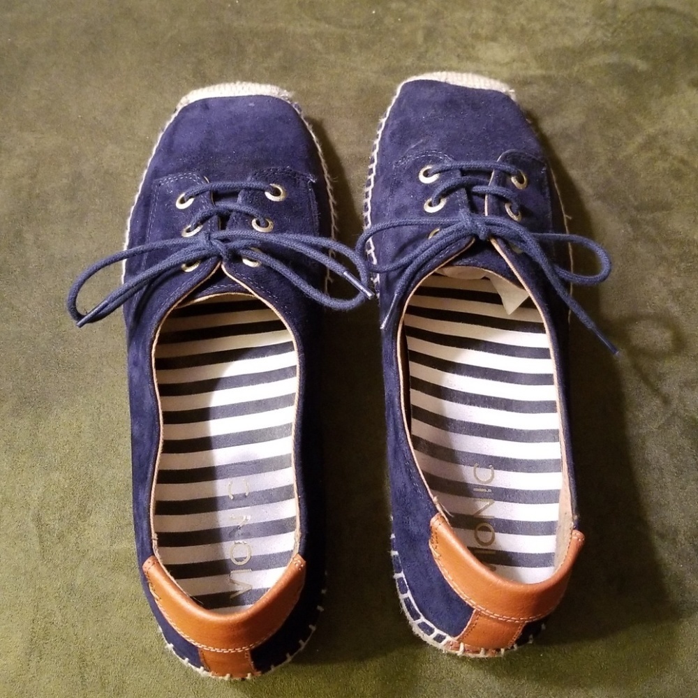 Vionic Orthotic Suede Lace Up Rayne Espadrilles Sn